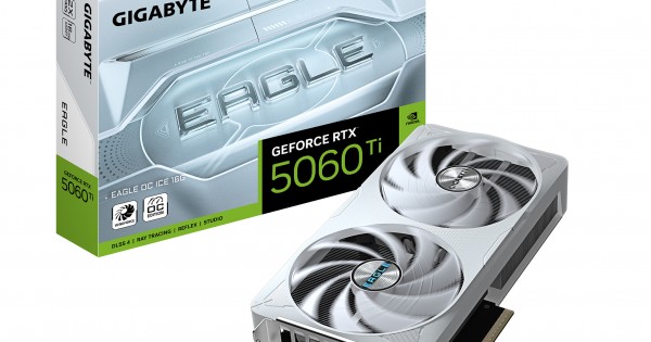 Gigabyte GeForce RTX 5060 Ti EAGLE OC ICE – WINDFORCE ICE Cooling